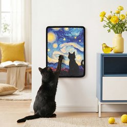 Happy & Polly Wall-Mounted Sisal Artistic Wall Decor Cat Scratcher, Starry Night