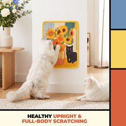 Happy & Polly Wall-Mounted Sisal Artistic Wall Decor Cat Scratcher, Sunflower slide 2 of 9