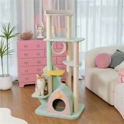 Happy & Polly Wonderland 58-in Plush Cat Tree & Condo, Jumbo