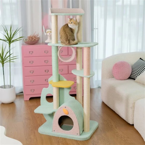 Show full view: Happy & Polly Wonderland 58-in Plush Cat Tree & Condo, Jumbo slide 2 of 9