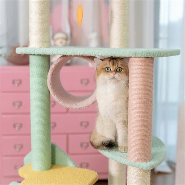 Show full view: Happy & Polly Wonderland 58-in Plush Cat Tree & Condo, Jumbo slide 3 of 9