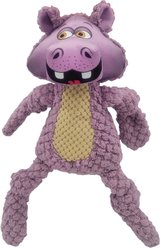 Happy Tails Woolie Hippo Dog Toy, Lilac