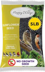 Happy Wings Black Oil Sunflower Seed Wild Bird Food, 5-lb bag