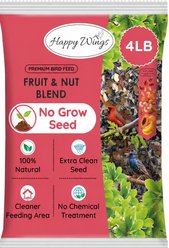 Happy Wings Fruit & Nut Blend No Grow Seeds Wild Bird Food, 4-lb bag