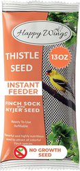 Happy Wings Nyjer Seed Wild Bird Food Prefilled Sock, 13-oz sock