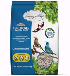 Happy Wings Sunflower Seed Hearts & Chips Wild Bird Food, 20-lb bag slide 1 of 6