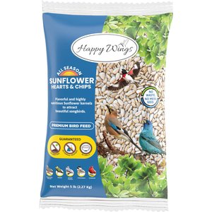 Happy Wings Sunflower Seed Hearts & Chips Wild Bird Food, 5-lb bag