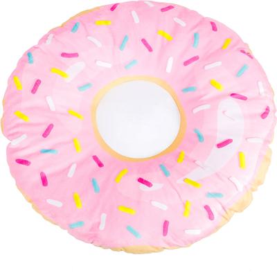 Show full view: HappyCare Textiles 3D Realistic Donut Print Bolster Dog Bed, Pink Party Sprinkle, 25-in slide 3 of 7