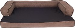 HappyCare Textiles Advanced Graphene Orthopedic Foam Dog Sofa Bed, Brown & Black, Large