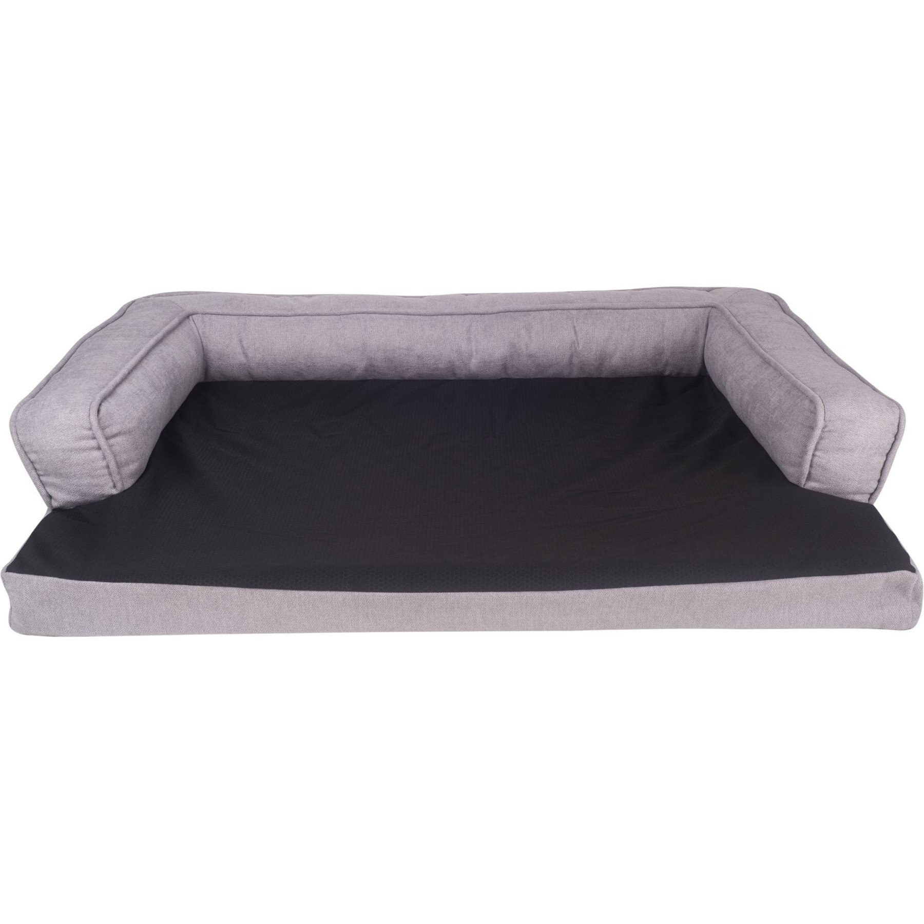 HappyCare Textiles Advanced Graphene Orthopedic Foam Dog Sofa Bed, Grey & Black, Large