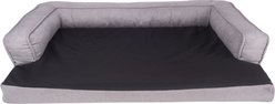 HappyCare Textiles Advanced Graphene Orthopedic Foam Dog Sofa Bed, Grey & Black, Medium