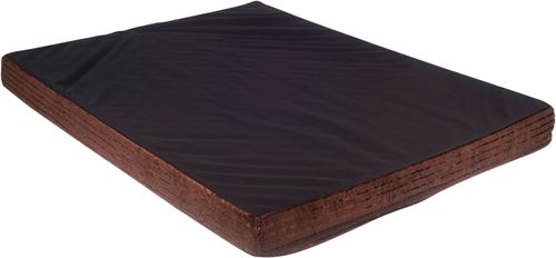 Show full view: HappyCare Textiles Advanced Graphene Orthopedic Foam Flat Pet Bed, Large, Brown & Black slide 3 of 6