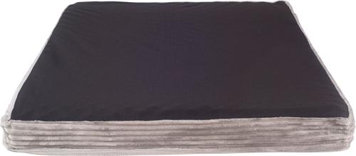 Show full view: HappyCare Textiles Advanced Graphene Orthopedic Foam Flat Pet Bed, Large, Grey & Black  slide 4 of 6