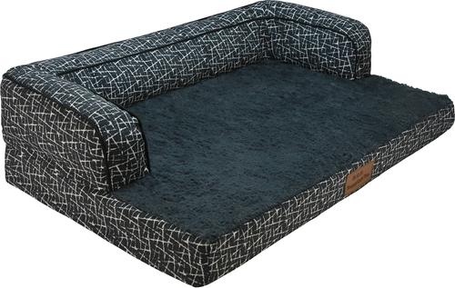 Show full view: HappyCare Textiles Advanced LaTextiles Foam Dog Sofa Bed, Grey, Medium slide 4 of 8