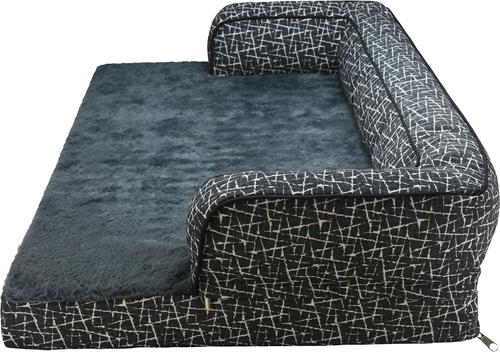 Show full view: HappyCare Textiles Advanced LaTextiles Foam Dog Sofa Bed, Grey, Medium slide 6 of 8