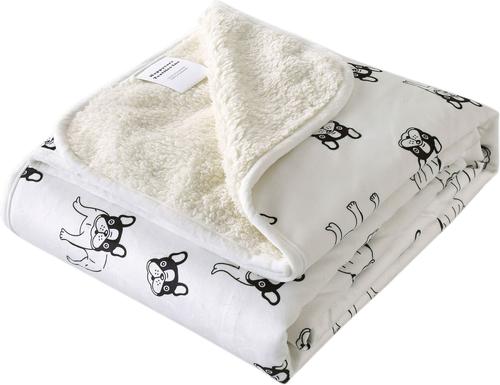 Show full view: HappyCare Textiles Advanced Pets Waterproof Cat & Dog Blanket, 50x60-in, White slide 3 of 9