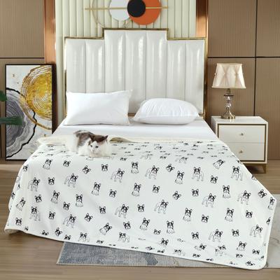 Show full view: HappyCare Textiles Advanced Pets Waterproof Cat & Dog Blanket, 50x60-in, White slide 4 of 9