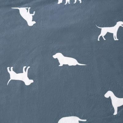 Show full view: HappyCare Textiles Advanced Pets Waterproof Cat & Dog Blanket, 50x60-in, White/Grey Dog slide 7 of 9