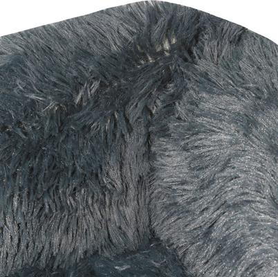 Show full view: HappyCare Textiles Calming Anxiety Bolster Dog Bed, Dark Forst, Large slide 6 of 8