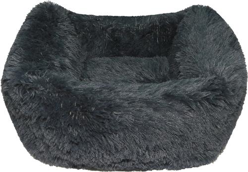 Show full view: HappyCare Textiles Calming Anxiety Bolster Dog Bed, Dark Forst, Small slide 3 of 8