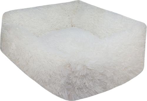 Show full view: HappyCare Textiles Calming Anxiety Bolster Dog Bed, Off White, Large slide 7 of 8