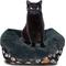 Show in main carousel: HappyCare Textiles Calming Durable Bolster Dog Bed, Printed Oxford Black, Small slide 1 of 7