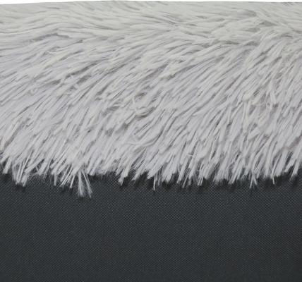 Show full view: HappyCare Textiles Calming Durable Bolster Dog Bed, Solid Oxford Dark Grey, Small slide 5 of 8