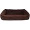 Show in main carousel: HappyCare Textiles Decorative Corduory Rectangle Orthopedic Cat & Dog Bed, Brown  slide 1 of 8