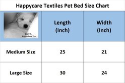 HappyCare Textiles Decorative Corduory Rectangle Orthopedic Cat & Dog Bed, Brown  slide 2 of 7