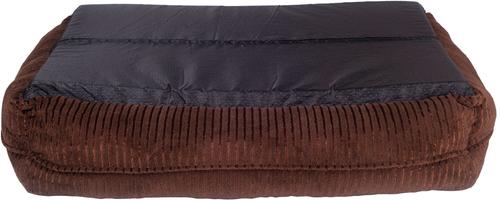 Show full view: HappyCare Textiles Decorative Corduory Rectangle Orthopedic Cat & Dog Bed, Brown  slide 7 of 8