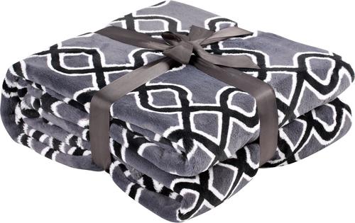 Show full view: HappyCare Textiles Dog Blanket, Dark Grey slide 3 of 5