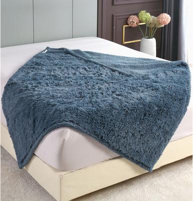 Show full view: HappyCare Textiles Duplex Warm Comfort Faux Fur Sherpa Waterproof Dog & Cat Blanket, Blue, Small slide 7 of 9