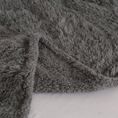 Show full view: HappyCare Textiles Duplex Warm Comfort Faux Fur Sherpa Waterproof Dog & Cat Blanket, Dark Grey, Medium slide 9 of 9