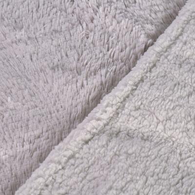 Show full view: HappyCare Textiles Duplex Warm Comfort Faux Fur Sherpa Waterproof Dog & Cat Blanket, Light Grey, Small slide 10 of 10