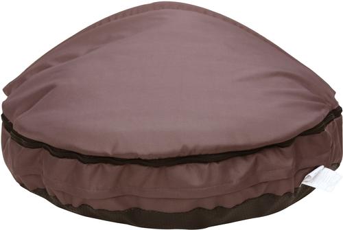 Show full view: HappyCare Textiles Durable Oxford to Sherpa Pet Cave Covered Cat & Dog Bed with Removable Cover, Coffee slide 6 of 8