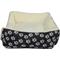 Show in main carousel: HappyCare Textiles Durable Printed Oxford Plush Bolster Cat & Dog Bed, Black, Medium slide 8 of 10