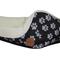 Show in main carousel: HappyCare Textiles Durable Printed Oxford Plush Bolster Cat & Dog Bed, Black, Medium slide 10 of 10