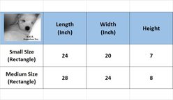 HappyCare Textiles Durable Printed Oxford Plush Bolster Cat & Dog Bed, Blue, Large slide 2 of 9