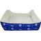 Show in main carousel: HappyCare Textiles Durable Printed Oxford Plush Bolster Cat & Dog Bed, Blue, Large slide 5 of 9