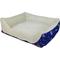 Show in main carousel: HappyCare Textiles Durable Printed Oxford Plush Bolster Cat & Dog Bed, Blue, Large slide 6 of 9