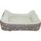 Show in main carousel: HappyCare Textiles Durable Printed Oxford Plush Bolster Cat & Dog Bed, Grey, Large slide 4 of 9