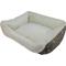 Show in main carousel: HappyCare Textiles Durable Printed Oxford Plush Bolster Cat & Dog Bed, Grey, Large slide 6 of 9