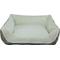 Show in main carousel: HappyCare Textiles Durable Printed Oxford Plush Bolster Cat & Dog Bed, Grey, Medium slide 1 of 8