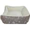 Show in main carousel: HappyCare Textiles Durable Printed Oxford Plush Bolster Cat & Dog Bed, Grey, Medium slide 6 of 8