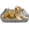 Show in main carousel: HappyCare Textiles Durable Rectangular Bolster Dog Sofa Bed, Light Grey, Medium slide 1 of 10