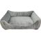 Show in main carousel: HappyCare Textiles Durable Rectangular Bolster Dog Sofa Bed, Light Grey, Medium slide 3 of 10