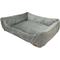 Show in main carousel: HappyCare Textiles Durable Rectangular Bolster Dog Sofa Bed, Light Grey, Medium slide 5 of 10