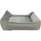 Show in main carousel: HappyCare Textiles Durable Rectangular Bolster Dog Sofa Bed, Light Grey, Medium slide 6 of 10