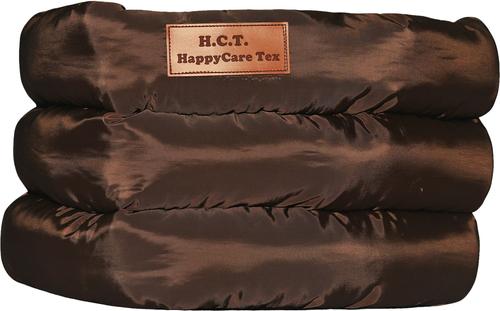 Show full view: HappyCare Textiles Durable Round Velvet Puppy Dog Bed with Removable Cushion, Brown, Medium slide 8 of 8