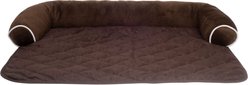 HappyCare Textiles Fleece Plush Sofa Bed & Furniture Protector, Brown